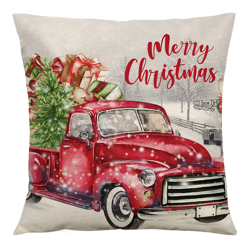 Cute Dog Car Linen Pillow Cases display picture 1