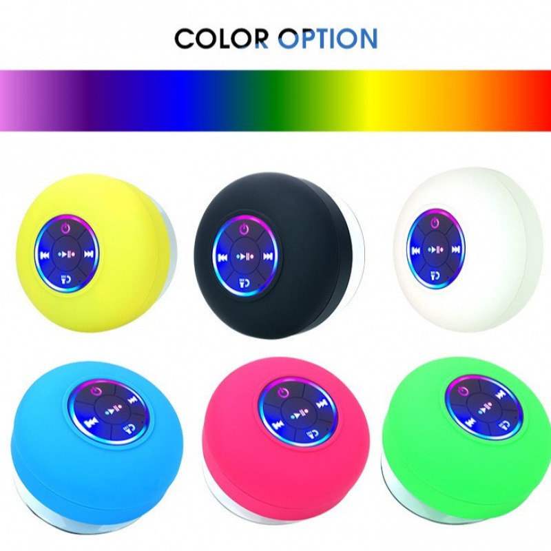 Manufacturer's New Model Led Colorful Light-Emitting Bathroom Waterproof Bluetooth Speaker with Large Suction Cup Phone Holder Manufacturer's New Model Led Colorful Light-Emitting Bathroom Waterproof Bluetooth Speaker with Large Suction Cup Phone Holder