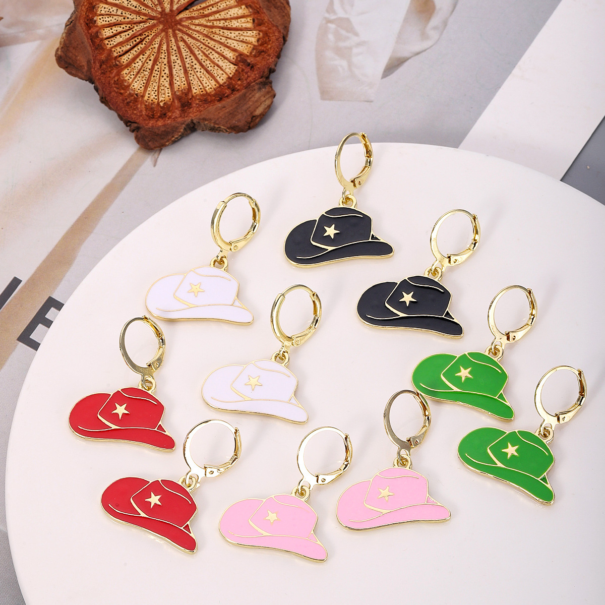 Fashion Solid Color Alloy Enamel Women's Drop Earrings 1 Pair display picture 1