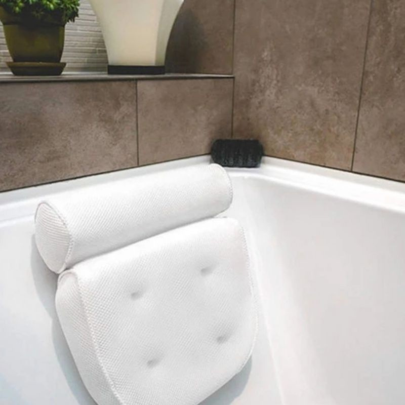3D Pillow Baby Pillow Pillow Filling Printed Edge Breathable Spa Bathtub Pillow 3D Suction Cup Mesh Pillow