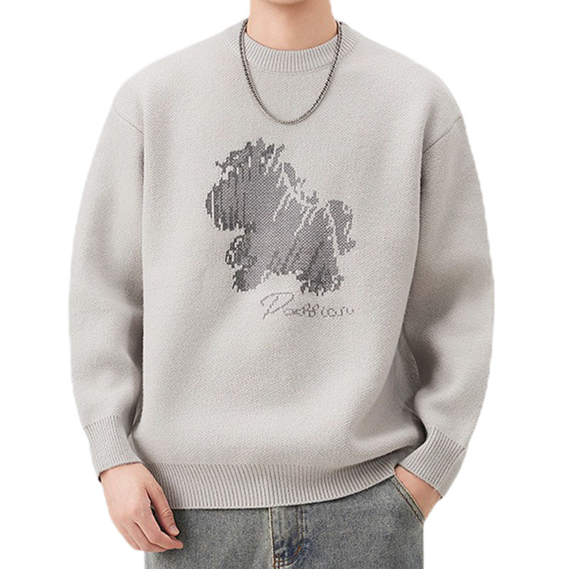 Explosiones transfronterizas de tamaño grande de dibujos animados pony jacquard jersey suéter hombre perecío otoño invierno fábrica al por mayor