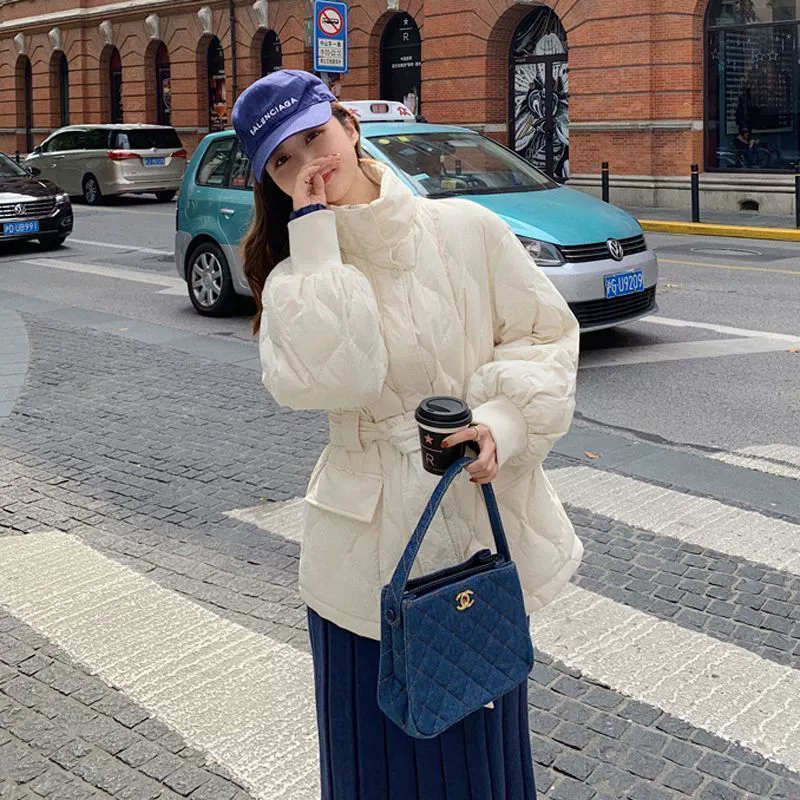 Зимняя куртка-пуховик, приталенная, корейского покроя, для подростков, свободный крой, увеличенная толщина