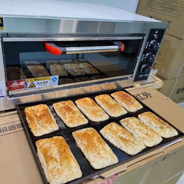 Baking Technology Oven Commercial Scallion Pancake Puff Pastry Huainan Beef Soup Pancake Electric Oven Single Layer One Plate New Model