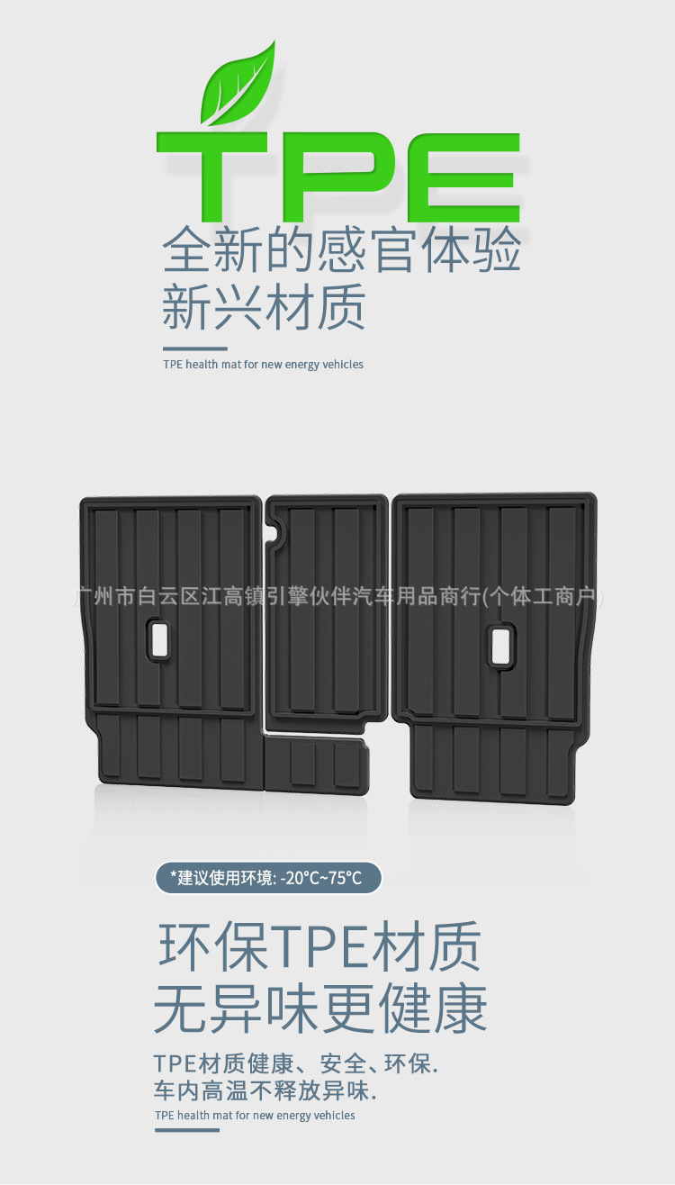 Suitable for Volkswagen series, car-specific trunk mat, TPE fully eco-friendly trunk mat and backrest mat