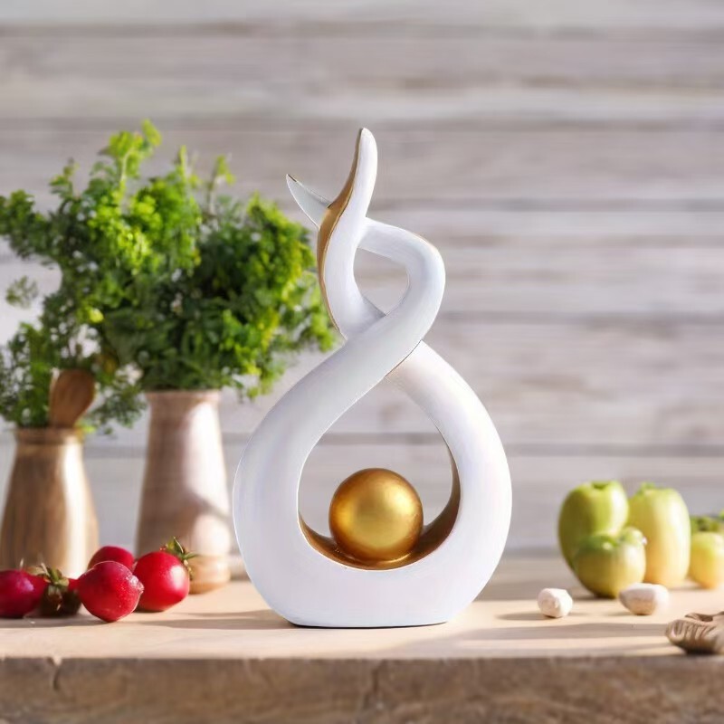 Nordic Light Luxury Resin Decoration Simple Living Room Entrance Wine Cabinet Crafts Decoration Creative Housewarming Home Decorations