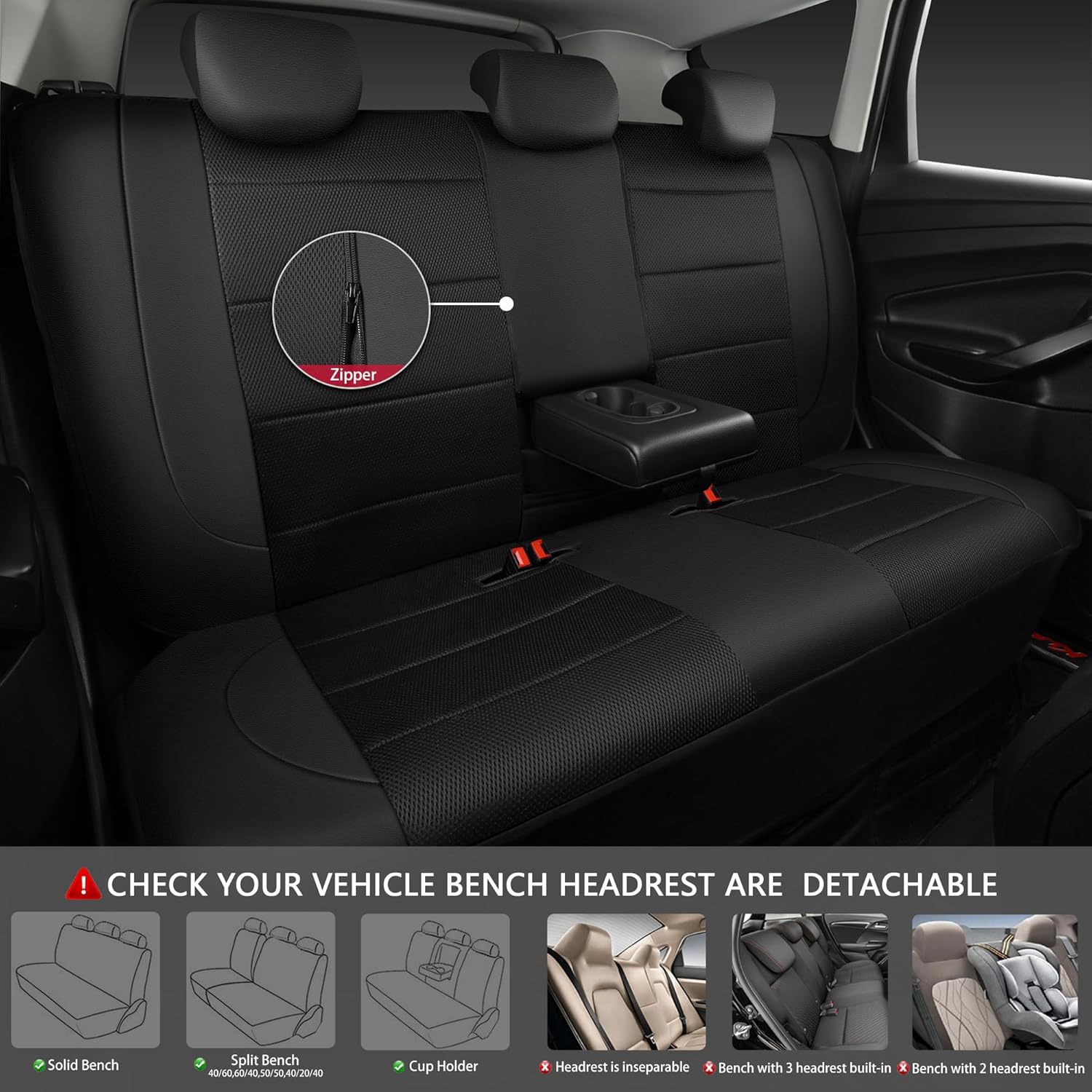 Cross-Border Pu Leather Universal Car Seat Cover Sandwich Leather Temu Amazon Meike Multi Factory Direct Sales