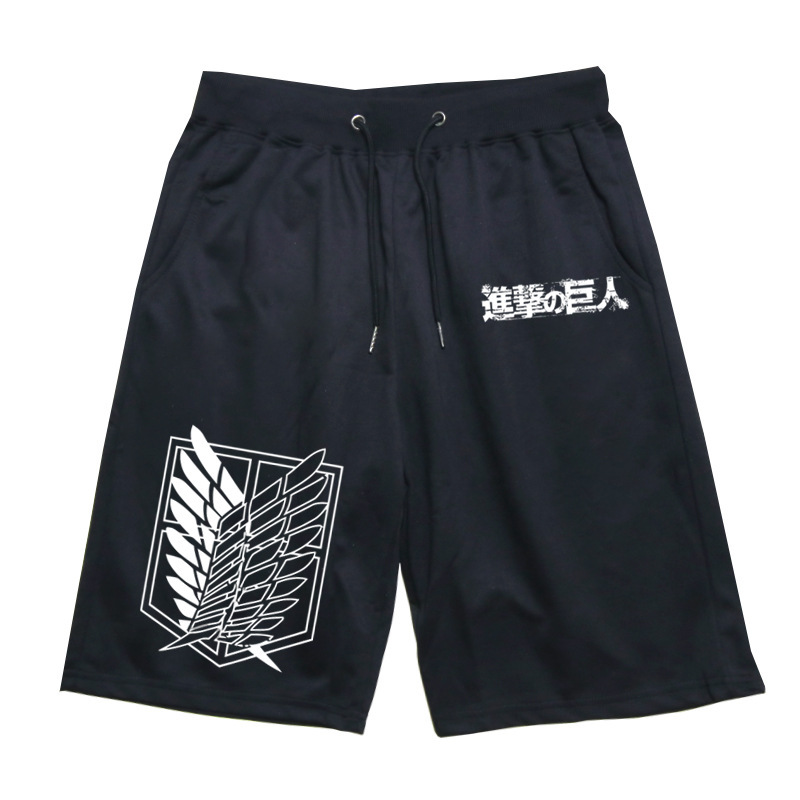 2022 Summer New Style Attack on Titan Two-Dimensional Anime Peripheral Men's Shorts and Five-Quarter Pants
