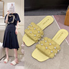 fairy Word tow new pattern 2022 summer fashion Exorcism Square Korean Edition ins Pearl sandals