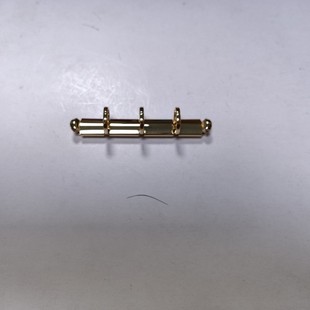 3-Hole N-67-12/10 Bright Gold Beauty Preparation Plug-In Handbag Grab Bag Office Document Information Hardware Iron Clip