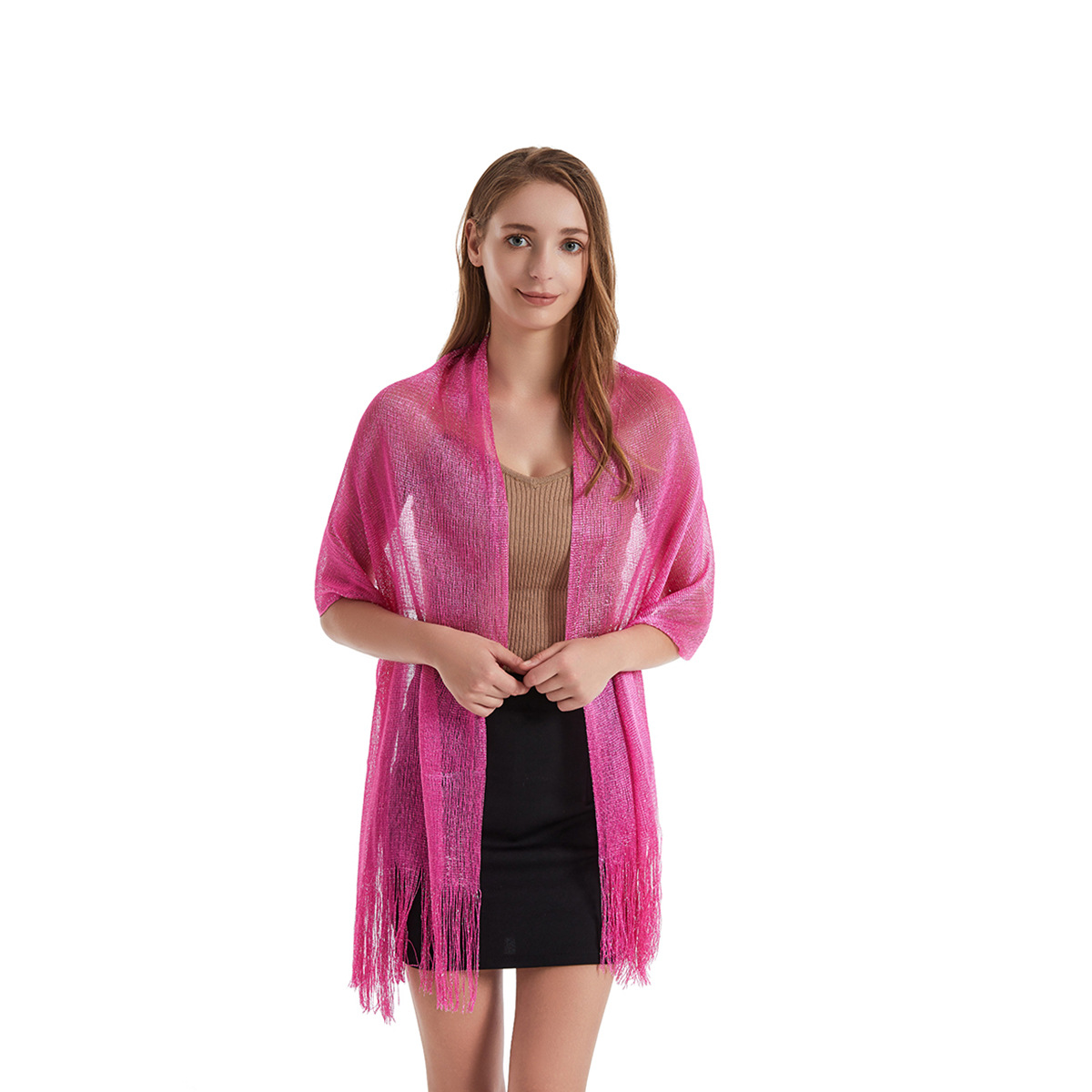 Women's Fashion Solid Color Polyester Tassel Shawls display picture 70