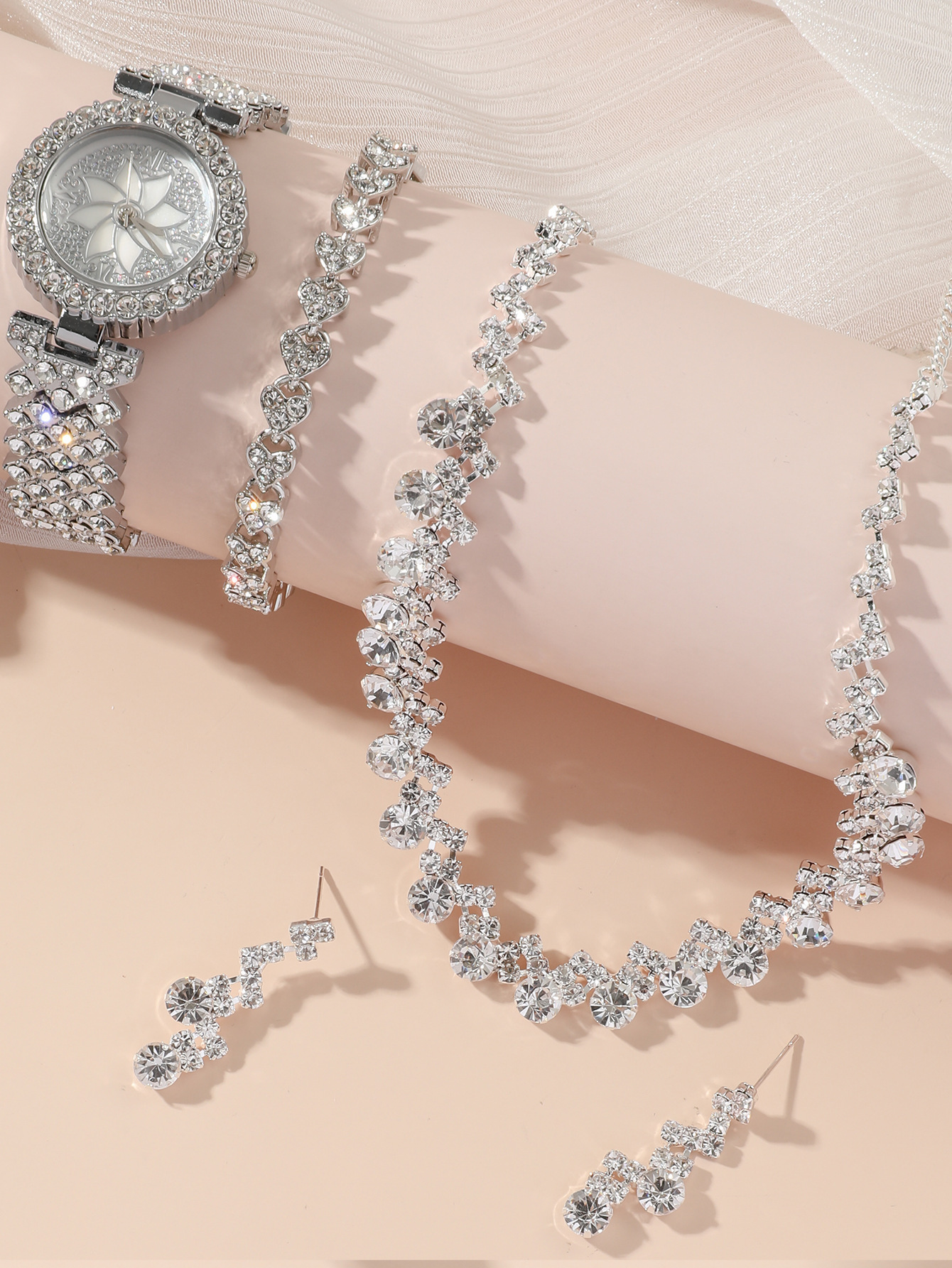 Explosions New Style Gypsophila Watch Women's Creative Gift set 4 pcs/set_voghion.com