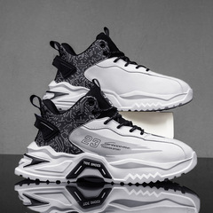 跨境鞋子男春秋季2023新款老爹鞋厚底潮鞋青少年學生運動跑步鞋