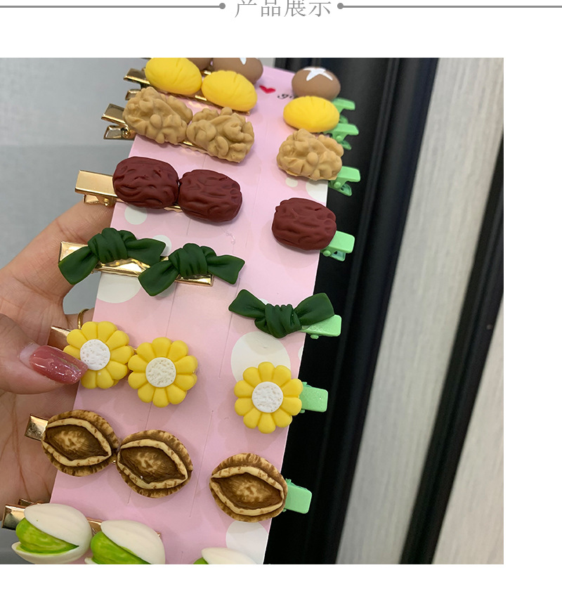 日系可爱仿真蔬菜食物发夹2023夏季新款趣味搞怪发夹侧边夹头饰-阿里巴巴