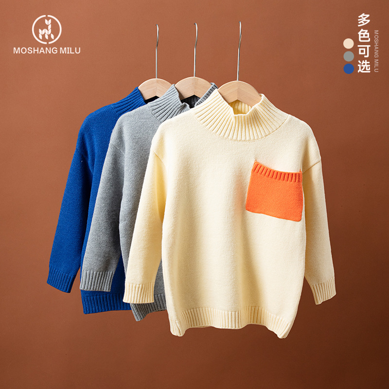 Suéter para niños otoño y invierno nuevo tipo de suéter para niños y niñas largo