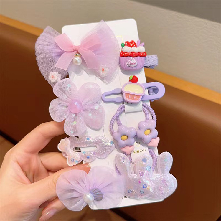 Accesorios para el cabello de sirena para niños hielo y nieve horquilla tocado clip lateral pequeña princesa tocado Super Hada bebé accesorios para el cabello traje pelo