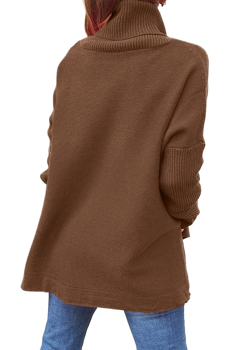 651g Weight Long Sleeve Sleeve Length Pullovers Placket Type Batwing Sleeve Sleeve Type Polyacrylonitrile Fiber Fabric Type Long Top Length Sweater Tops Type Daily Occasion Turtleneck Neckline Warm Function Slim Fit Type Solid Color Pattern Winter, Autumn Season Women'S Gender Patchwork Design Fashion Style Wholesale Women'S Fashion Solid Color Long Sleeve Patchwork Sweaters & Cardigans 18