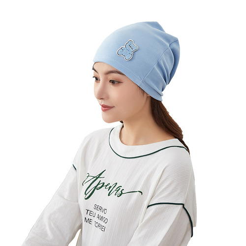  new style parent-child confinement hats, headscarves, maternity hats available for all seasons, German velvet warm and breathable maternity hats