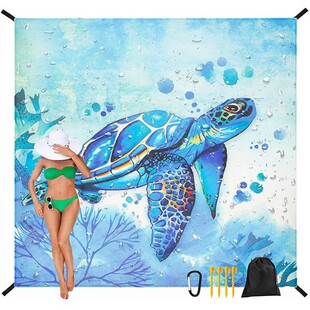 Outdoor picnic mat beach mat digital printing ultra-thin camping mat waterproof sand-proof portable pocket mat moisture-proof