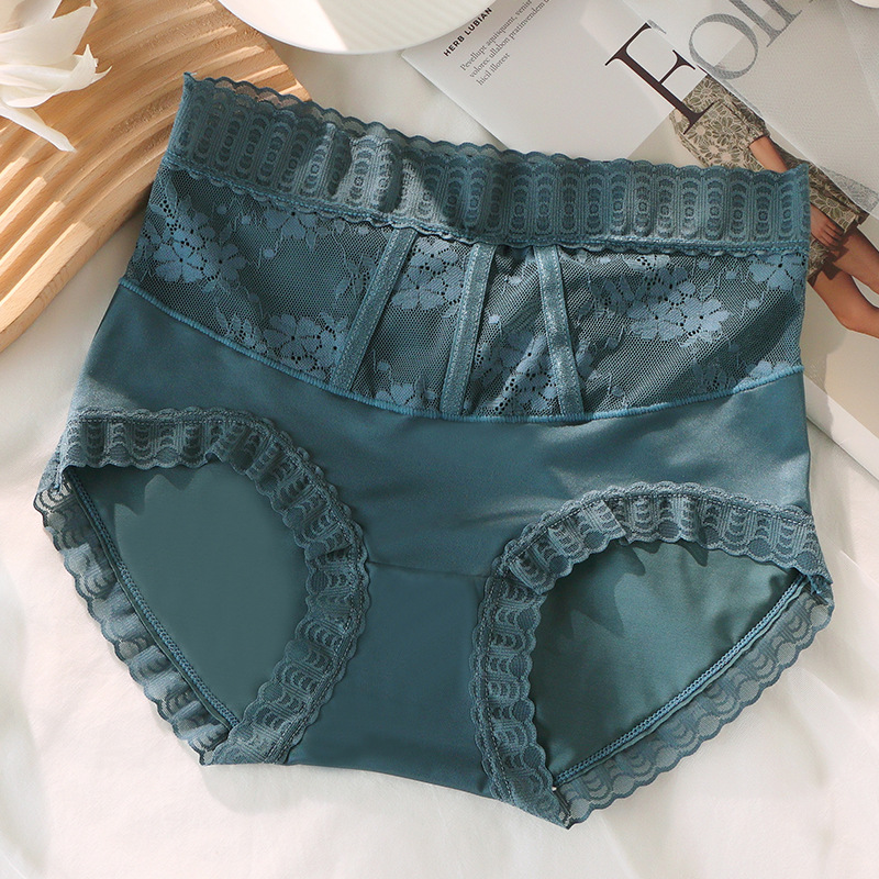 生中継起爆金高腰復古絹織物無痕氷糸百合純綿絹糸抗菌股通気性女性三角ズボン