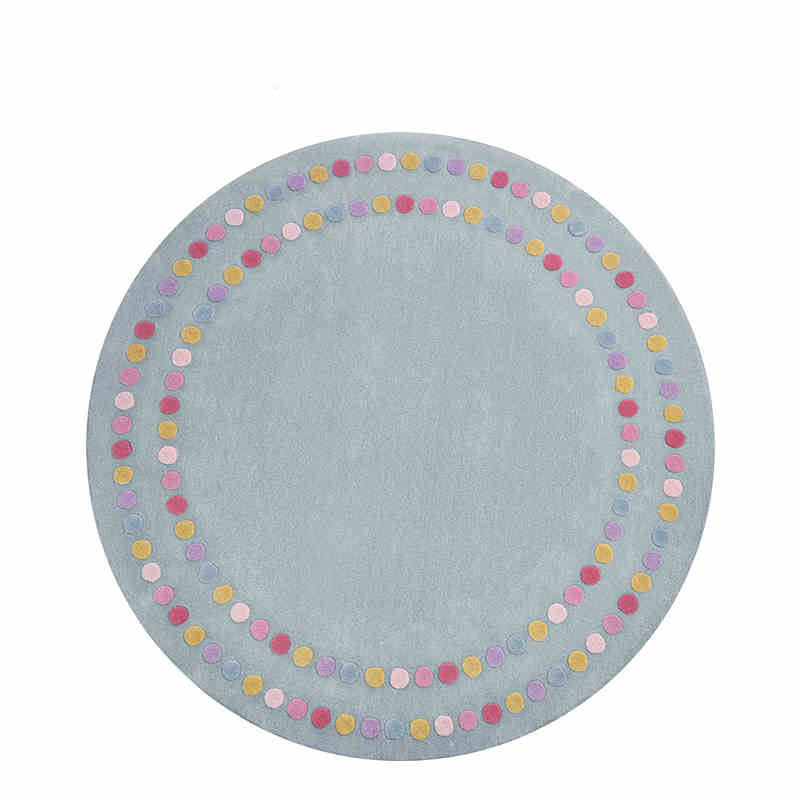 라운드 컬러 도트 블루