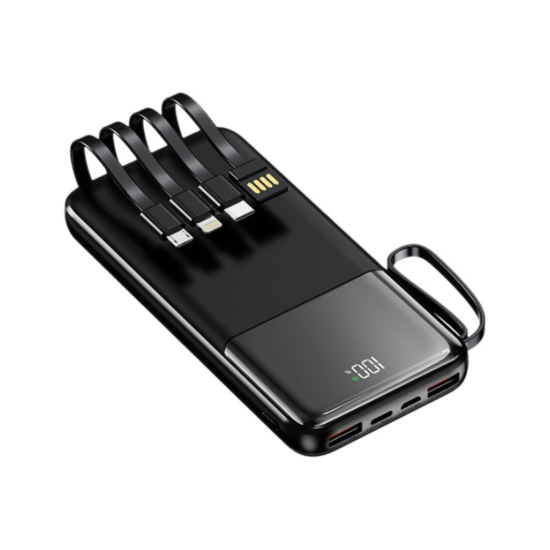 Batería Externa Portátil con Cable 66W 20000mAh de Plástico de Carga Rápida