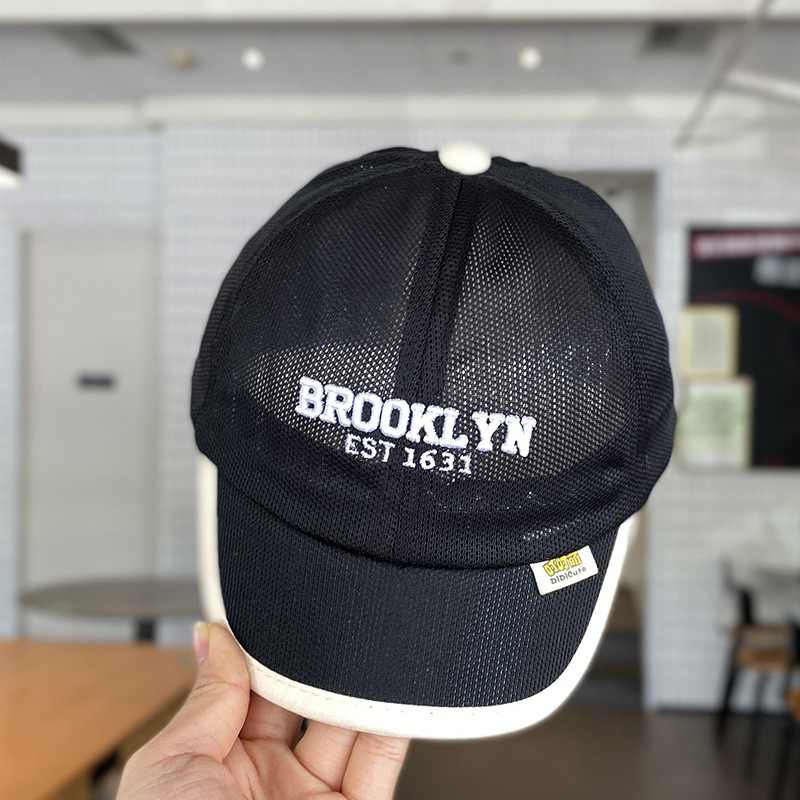 Gorra de Béisbol con Malla para Niños de Mezcla de Algodón, Transpirable y Protección Solar