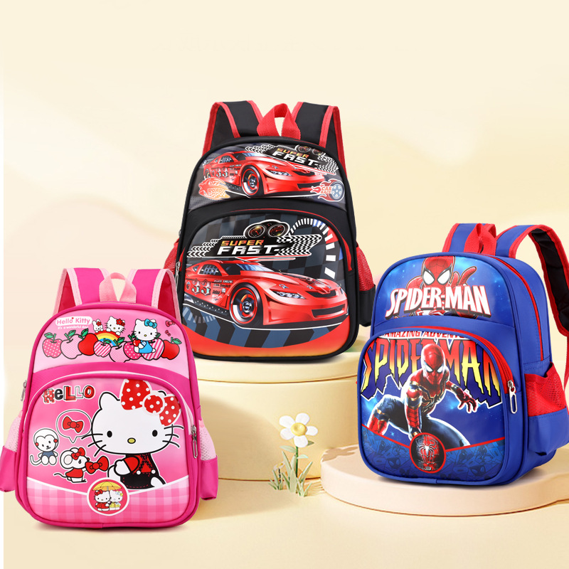 Mochilas escolares infantiles al por mayor para niños de 3-4-5-6 años, niños y niñas, mochilas de Spider-Man, ligeras y cómodas