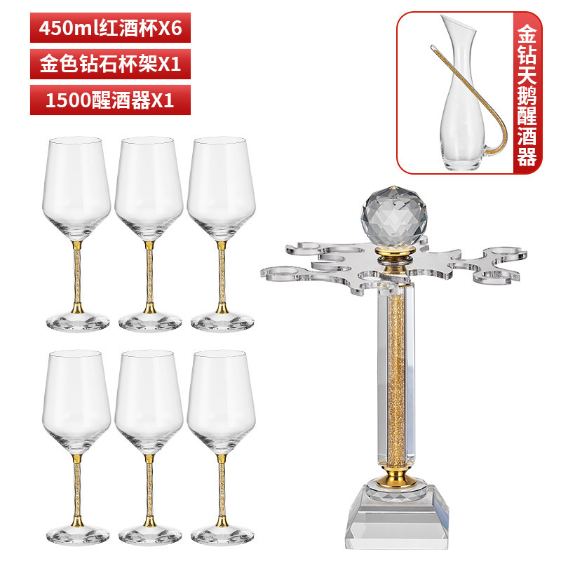 Wineglass, glass holder, wine decanter, 450 ml