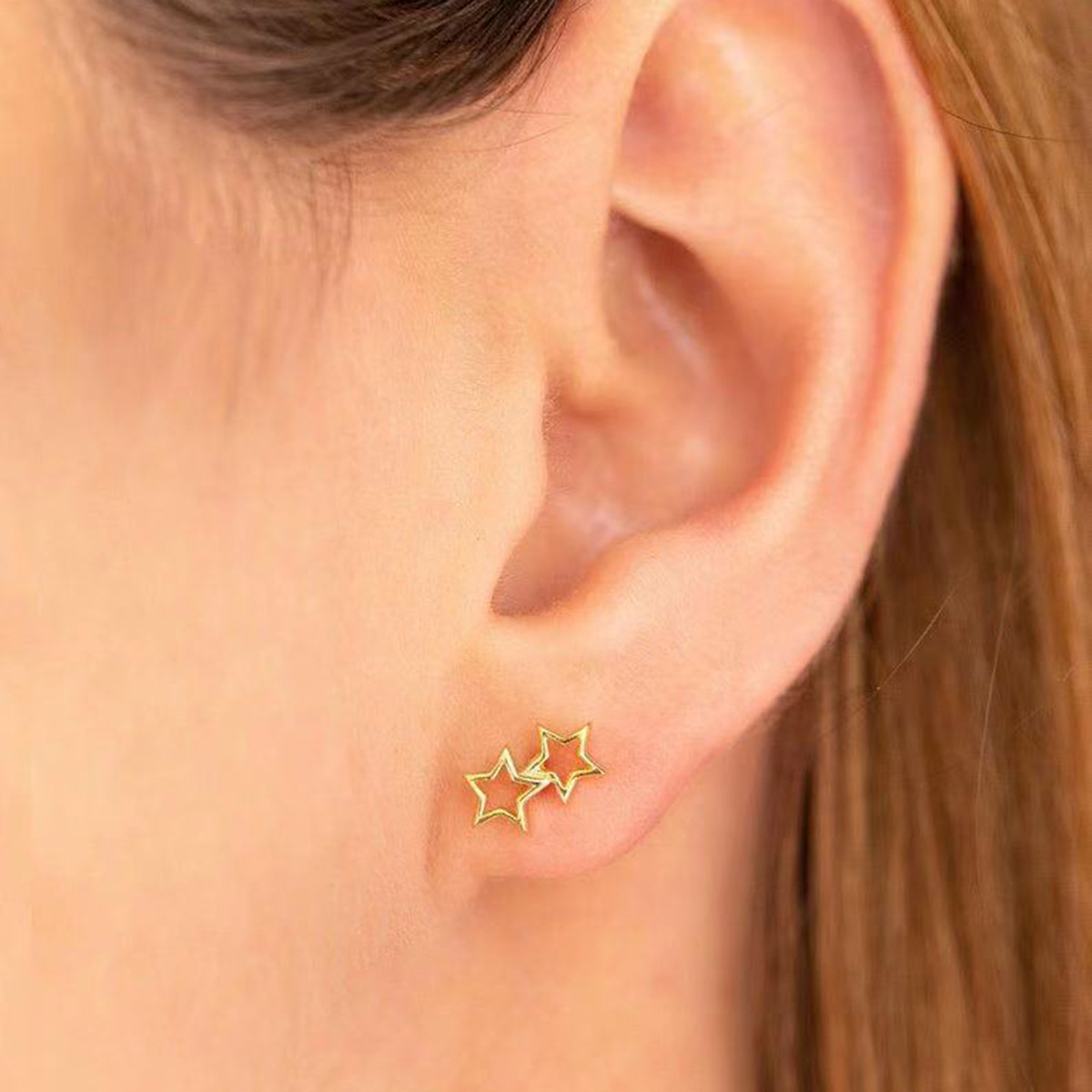 Fashion Jewelry Star Stud Hollow Earrings display picture 1