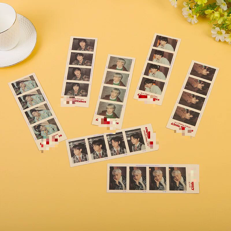 Закладка с фото BTS на 4 квадрата, рождественская