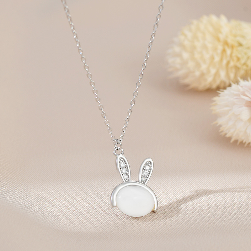 Le Cuivre Sucré Lapin Irrégulière Placage Pendentif display picture 3