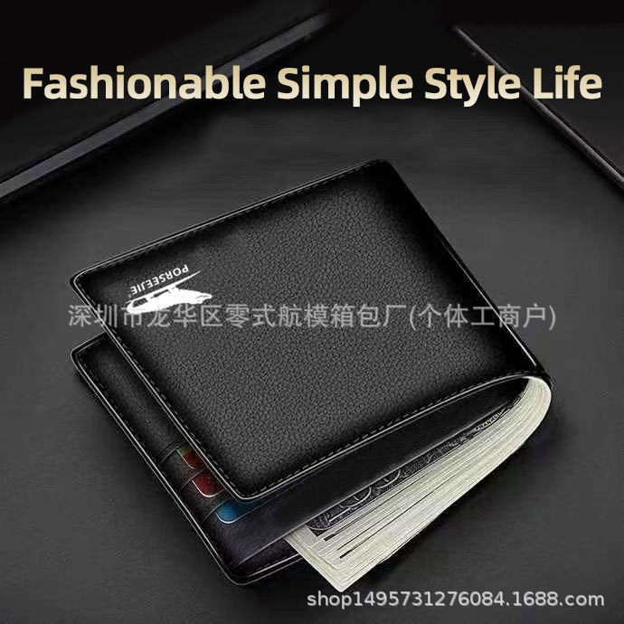 Cartera con estampado de cocodrilo Cartera para hombre Nuevo clip de dinero duradero Estilo corto Moda negocios Cartera de múltiples tarjetas Clásico