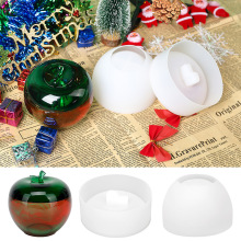 胖丫丫diy苹果水晶滴胶收纳盒模具 香薰石膏蜡烛收纳硅胶模具跨境