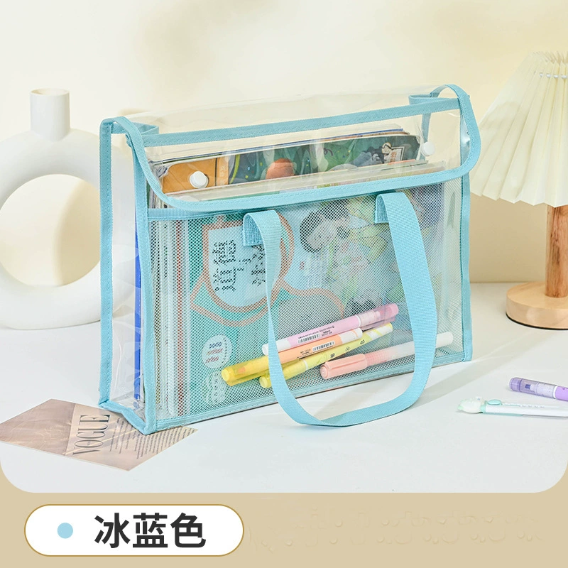 Waterproof capacious high quality handheld bag PVC for folders