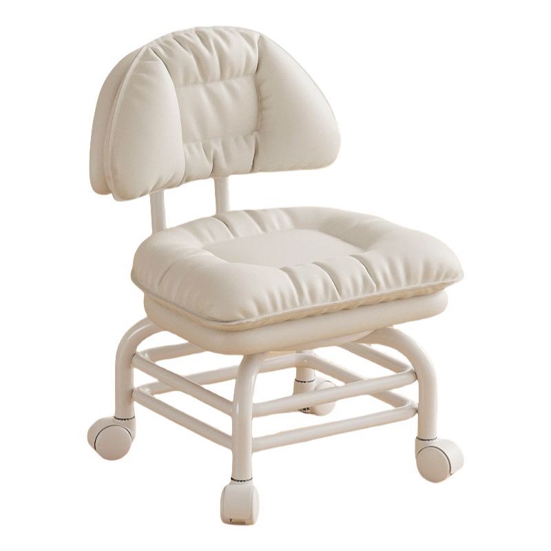 Rueda universal alta pequeña silla silenciosa silla de respaldo polea banco bajo con artefacto de bebé banco de belleza para cambiar zapatos para el hogar