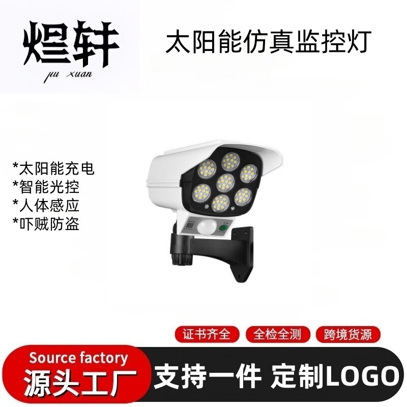 Cross-Border Solar Panel Simulated Surveillance Outdoor Garden Light Intelligent Human Body Sensor Lighting Camera