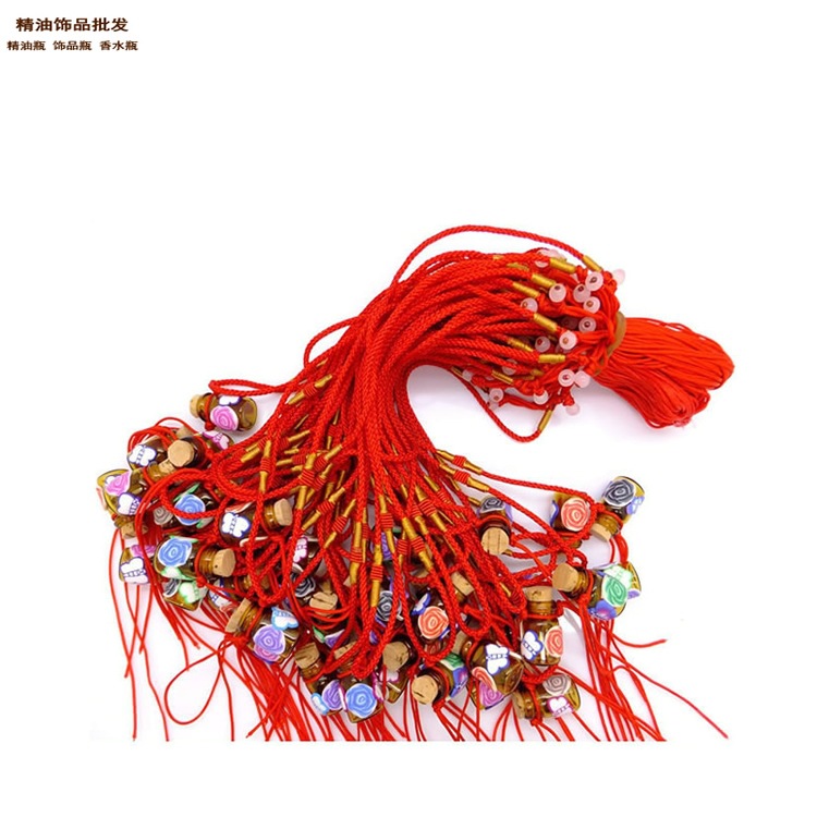 精油饰品网半包软陶瓶红色简易牛筋绳项链01.jpg