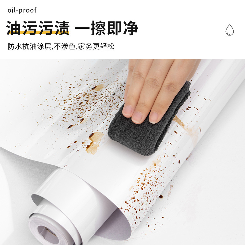PVC 厚みのある高光沢ペイントワードローブステッカー自己粘着環境に優しい耐摩耗性キャビネットストーブダイニングテーブル装飾リフォームフィルム|undefined