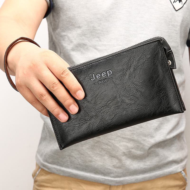 Popular men's long wallet for foreign trade, fashionable casual letter clutch bag, wholesale new business commuter men's bag