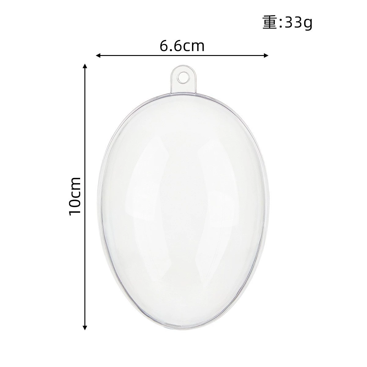 Transparent plastic Christmas pendant, acrylic mousse