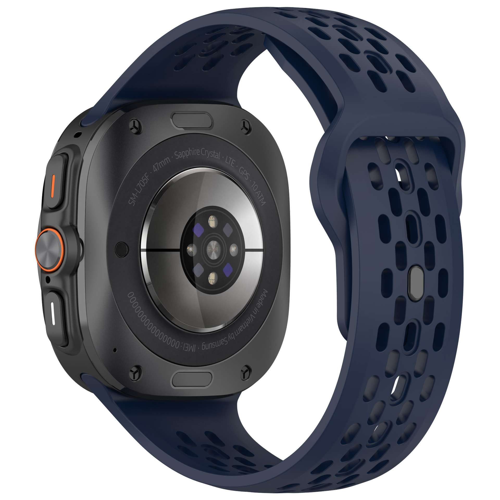 Suitable for the 47mm perforated sports breathable silicone replaceable watch strap of Samsung Galaxy watch7 ultra undefined