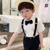 Детский летний комплект для мальчиков, футболка, костюм, платье девочки цветочницы, большой размер, детская одежда, наряд на выход, в корейском стиле, оптовые продажи