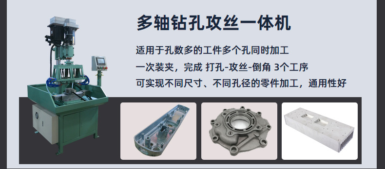 定做通用型钻孔攻丝机多轴伺服攻牙机多轴钻厂家非标自动攻牙机