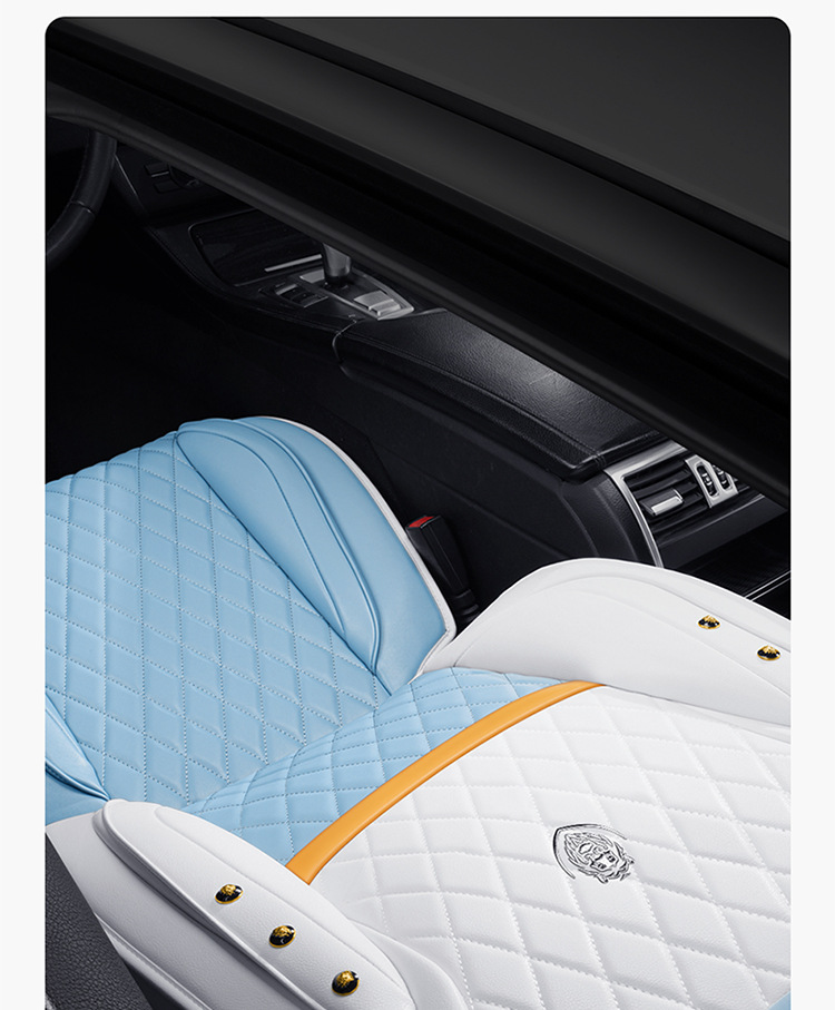 Car Seat Cushion Full-Coverage Cartoon Seat Cover, Universal for All Seasons, Full Leather Seat Cushion, New Summer Model Seat Cover Wholesale