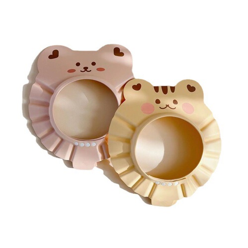 Ins style new baby bath shower cap waterproof shampoo cap children's water blocking cap baby shampoo magic adjustable