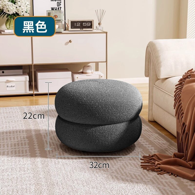 小さい腰掛けの家庭用クリーム風の客間の丸い腰掛けのソファーの腰掛けの低い腰掛けは家に入って靴の腰掛けを換えます。|undefined