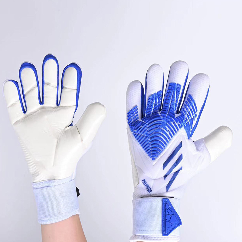 Guantes de portero de fútbol, guantes de látex antideslizantes gruesos para adultos y niños, guantes protectores de entrenamiento de fútbol