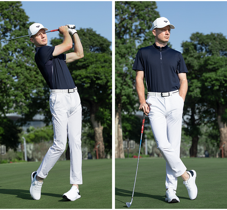 Áo polo nam golf PGM tay ngắn thấm hút nhanh khô — KUZ200-Quần dài màu xanh hải quân, YF771-Trắng tay ngắn, KUZ200-Quần trắng, KUZ200-Quần đen chi tiết 17