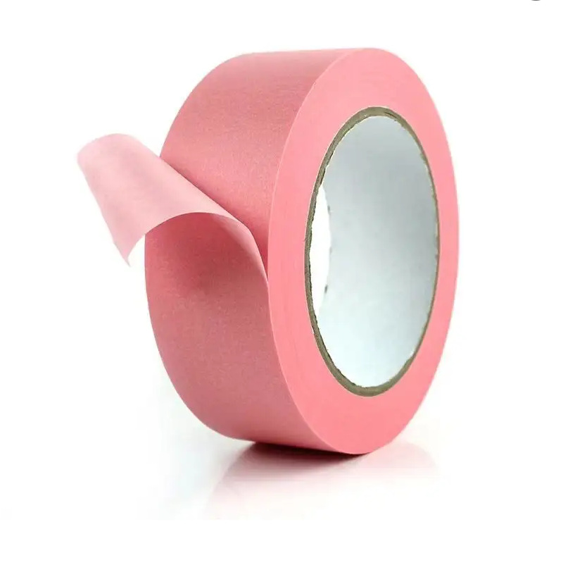 La cinta de papel y rosa débilmente pegajosa transfronteriza no tiene residuos de pegamento, la superficie de la pintura de látex reemplaza tesa433 y Q1 3590