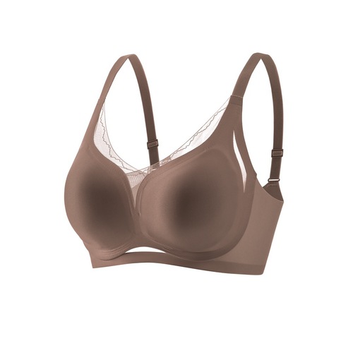 3358 Large Cup Lifting and Shaping Water Drop Bra with Underwire Support, Non-Slip, Minimalist Women's Seamless Bralette